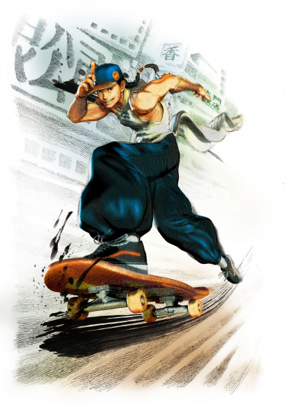 Concept art of Yun for Super Street Fighter IV: Arcade Edition