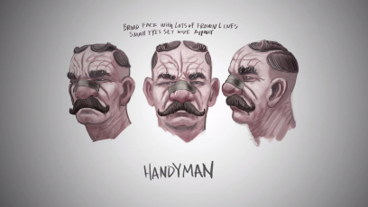 Concept art of Handyman for Bioshock Infinite