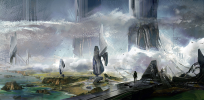 Concept artwork for Halo 4 by A.J. Trahan