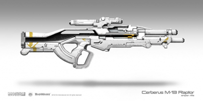 Concept artwork of Cerberus M-13 Raptor for Mass Effect 3 by Brian Sum