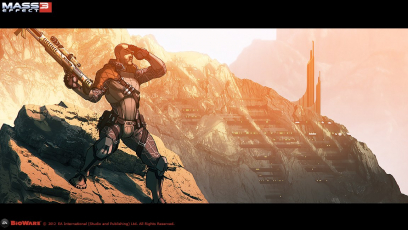 Concept artwork of Rogue Shepard for Mass Effect 3 by Matt Rhodes
