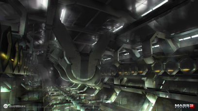 Concept artwork of The Conversion Room for Mass Effect 3 by Brian Sum