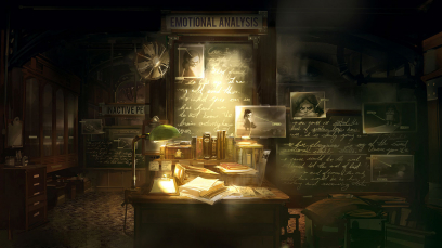Concept art of a study about emotional analysis for Bioshock Infinite by Ben Lo