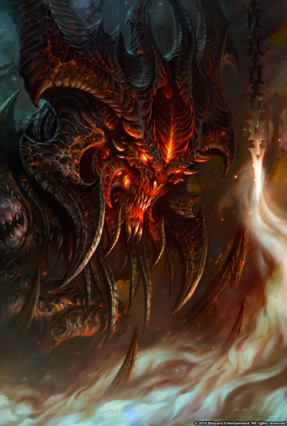 Concept art of Diablo for Diablo III by Wei Wang