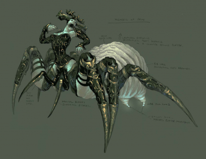 Concept art of the Mistress of Pain for Diablo III by Victor Lee