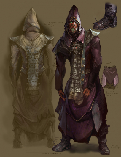 Dark cultist concept art for Diablo III by Bryan Huang