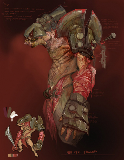 Elite troop concept art for Diablo III by Bryan Huang