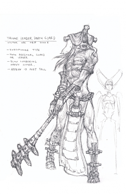 Triune leader death guard concept art for Diablo III by Victor Lee