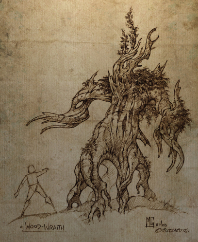 Wood wraith concept art for Diablo III