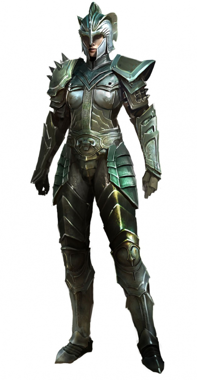 Concept art of female heritage armor for Guild Wars 2