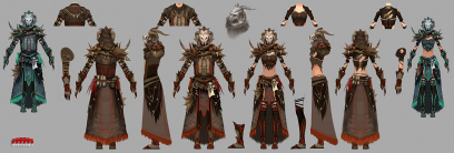 Concept art of light armor for Guild Wars 2 by Donald Phan