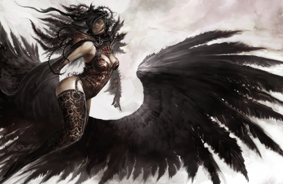 Concept art of winged for Guild Wars 2 by Kekai Kotaki