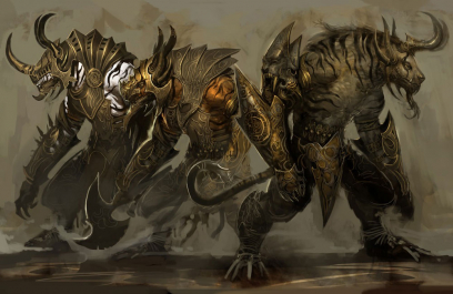 Concept art of charr for Guild Wars 2