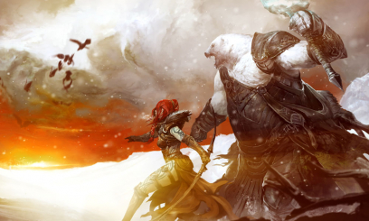Concept art of eir and kodan for Guild Wars 2