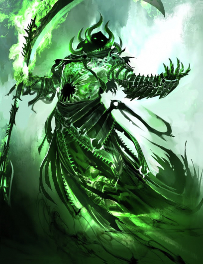 Concept art of wraith lord for Guild Wars 2 by Kekai Kotaki