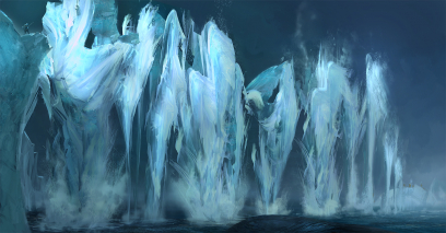 Concept art of environment concept for Guild Wars 2 by Levi Hopkins