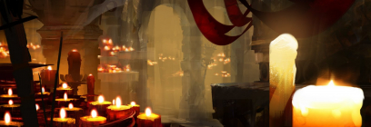 Concept art of riel candles for Guild Wars 2 by Neal Hanson