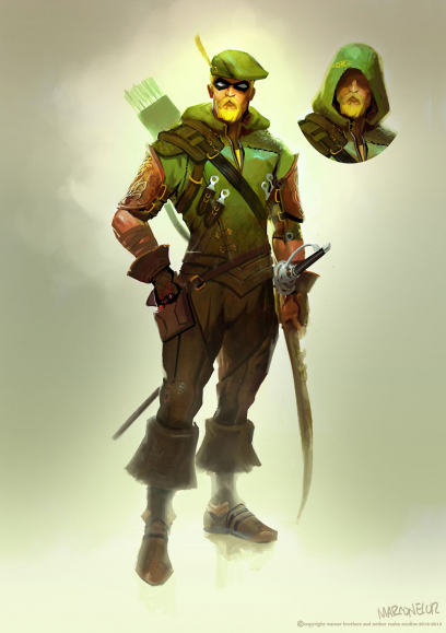 Concept art of Green Arrow for Injustice Gods Among Us