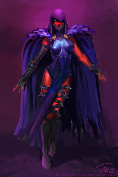 Concept art of Raven for Injustice Gods Among Us