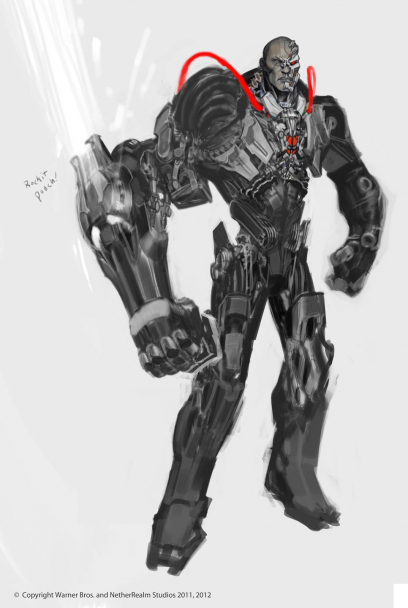 Concept art of Cyborg Injustice: Gods Among Us by Justin Murray