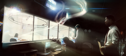 Concept art of people conducting tests on Jodie from Beyond: Two Souls by Benoit Godde