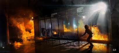 Concept art of Jodie escaping from Beyond: Two Souls by Benoit Godde