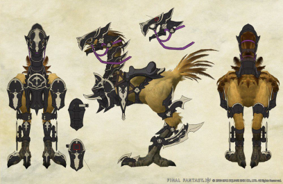 Concept art of Chocobo Dragoon from Final Fantasy XIV: A Realm Reborn