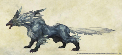 Concept art of Fenrir from Final Fantasy XIV: A Realm Reborn