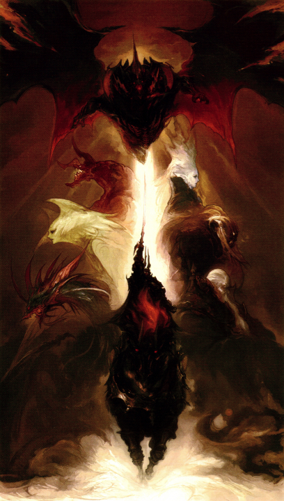 Concept art of Primals Poster from Final Fantasy XIV: A Realm Reborn