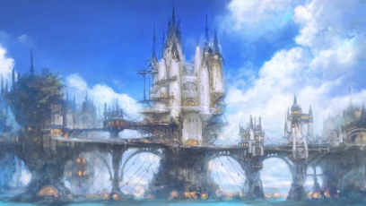 Concept art of Limsa Lominsa from Final Fantasy XIV: A Realm Reborn