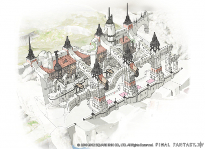 Concept art of NPC Shipyard from Final Fantasy XIV: A Realm Reborn