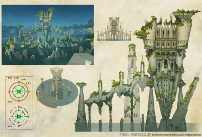 Concept art of Wanderer Palace from Final Fantasy XIV: A Realm Reborn