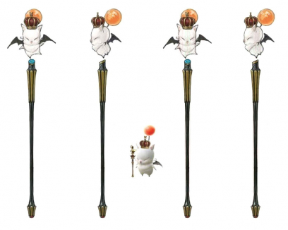 Concept art of Thaumaturge Moogle Rod from Final Fantasy XIV: A Realm Reborn