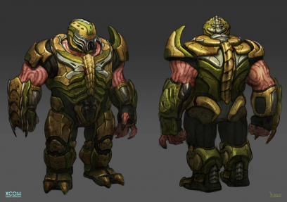 Concept art of a beserker from XCOM: Enemy Unknown