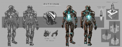 Concept art of an outsider from XCOM: Enemy Unknown