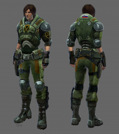Concept art of standard armor from XCOM: Enemy Unknown