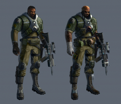 Concept art of standard armor from XCOM: Enemy Unknown