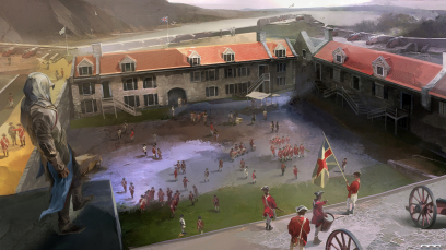 British Army Encampment - concept art from Assassin's Creed III