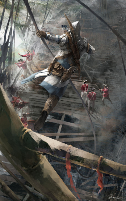 Death From Above - concept art from Assassin's Creed III by Khai Nguyen