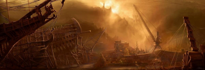 Ship Dock - concept art from Assassin's Creed III
