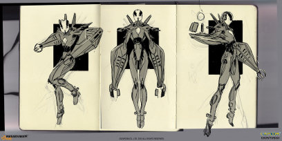 Concept art of Seraphim sketches from Remember Me by Frederic Augis
