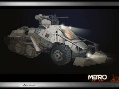 Concept art of an armored car from Metro: Last Light by Vlad Tkach