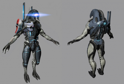 Concept art of Legion from Mass Effect 2 by Benjamin Huen