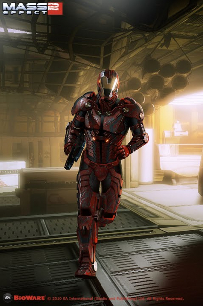 Concept art of Inferno armor from Mass Effect 2 by Matt Rhodes
