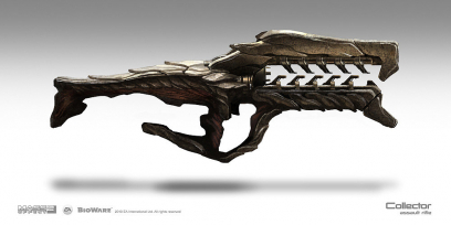 Concept art of the Collector Assualt Rifle from Mass Effect 2 by Brian Sum