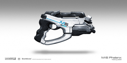Concept art of the M-5 Phalanx from Mass Effect 2 by Brian Sum