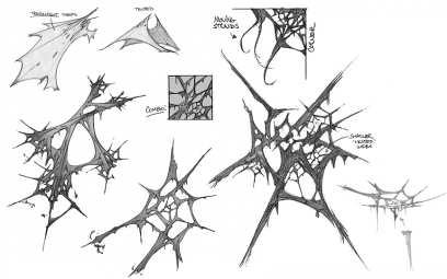 Concept art of web from Darksiders by Paul Richards