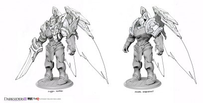 Concept art of an Angel from Darksiders II by Avery Coleman