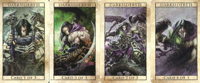 Concept art of Death Cards from Darksiders 2 by Joe Madureira