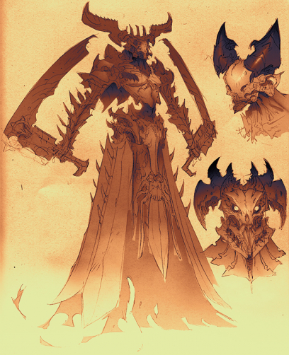 Concept art of Wraiths from Darksiders 2 by Paul Richards